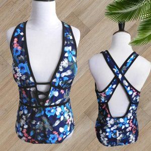 BLUE PRINT ONE PIECE SWIMSUIT